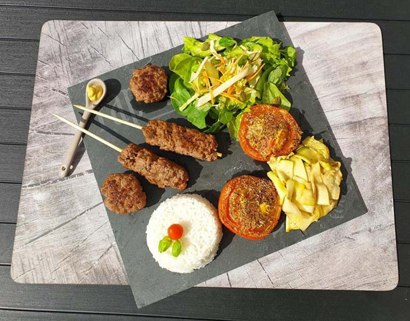 Brochette/tomates provencales/courgette (pour 3 personnes)