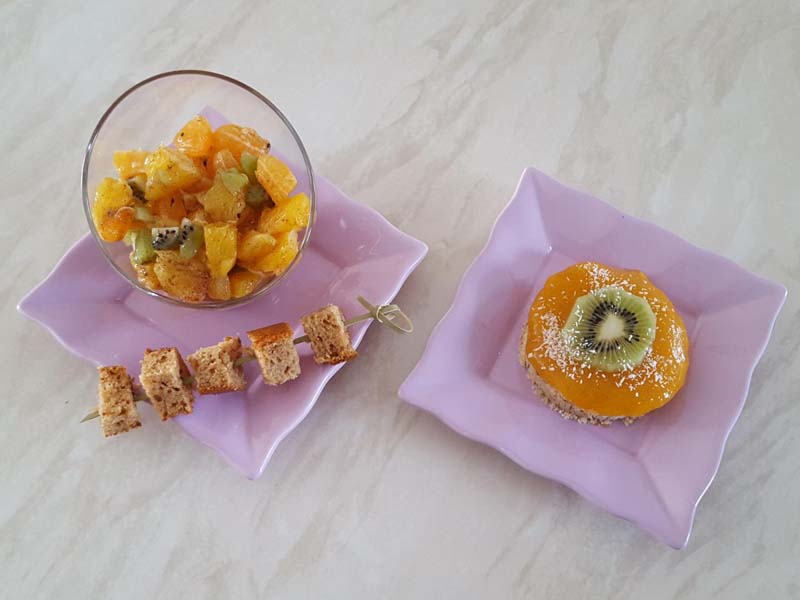 Salade d’agrumes a la cannelle et pain d’epices
